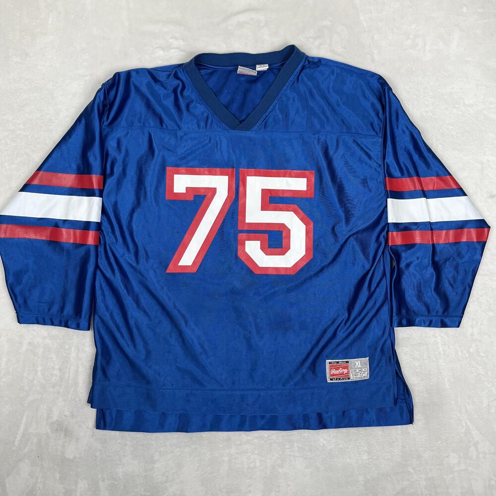 Vintage Rawlings Football Jersey Shirt Mens XL Blue 75 90s Sports Blank